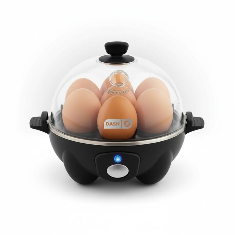 Dash Rapid Egg Cooker - Boiler, Poacher & Steamer - Includes Measuring & Recipe Guide - Dishwasher Safe - BPA Free - Holds 7 Eggs, Black